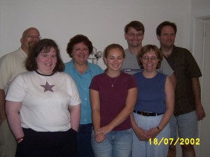 Matt Stephens and the visitors from the Dublin Baptist