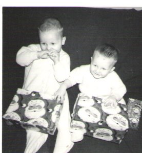 My brother and I - Christmas 1966