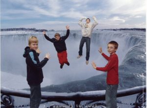 Jeff, Tim, James & Casey at the Falls