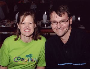 After a day at Cozumel, we had the dining table to ourselves!