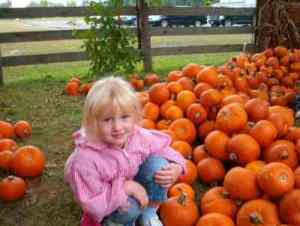 Rachel at the pumpkin patch